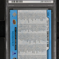 2016 Upper Deck Series 1 Hockey #199 Checklist 1-100 - PSA 9 - RC000001935